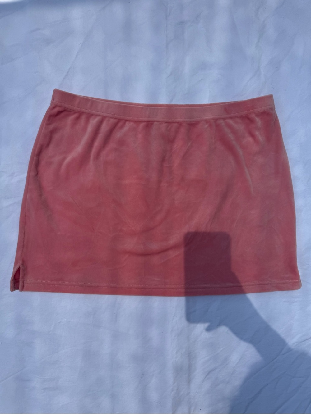 Juicy Couture Women's Mini Skirt Medium Coral Pink Stretch Waist Casual